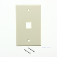 New Leviton Almond 1-Gang Quickport Flush Mount 1-Port Wallplate Cover 40701-BA