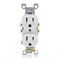 Leviton White SCRATCHED Duplex Straight Blade Receptacle Outlet Residential Grade NEMA 5-15R 15A 125V 5320-SW