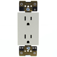 Leviton Acenti Natural Straight Blade Receptacle Duplex Outlet NEMA 5-15R 15A 125V Bulk AC215-NTL