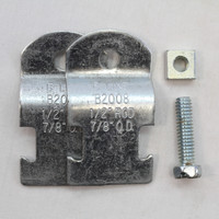 B-Line Zinc-Plated Carbon Steel Finish 1/2" Rigid Strut Strap Pipe Clamp B2008