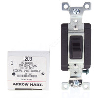 New Arrow Hart Brown INDUSTRIAL Grade 3-Way Toggle Wall Light Switch Control 15A 120/277VAC 1203