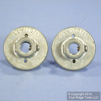 2 Leviton 1/8" IPS Heavy Duty Metal Caps/Bases for Medium Base Lampholder