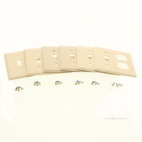 6 New Amerelle Ivory 2-Gang Steel Toggle/Duplex Receptacle Wallplates C971TDIVVP