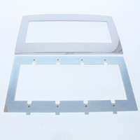 Leviton Chrome Acenti 4-Gang Screwless Snap-On Outlet Switch Wallplate Cover w/ Alignment Plate ACWM4-PCH