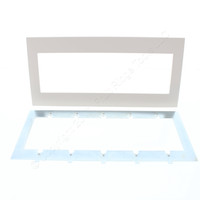 Leviton 5-Gang Quartz Acenti Screwless Snap-On Wallplate Cover Plastic w/ Alignment Plate ACWP5-QTZ