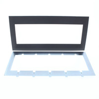 Leviton 5-Gang Slate Acenti Screwless Snap-On Wallplate Cover Plastic w/ Alignment Plate ACWP5-SLT