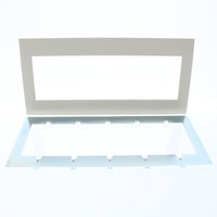 Leviton 5-Gang Sand Acenti Screwless Snap-On Wallplate Cover Plastic w/ Alignment Plate ACWP5-SND