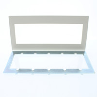 Leviton 5-Gang Natural Acenti Screwless Snap-On Wallplate Cover Plastic w/ Alignment Plate ACWP5-NTL