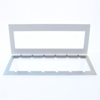 Leviton 6-Gang Alabaster White Acenti Screwless Snap-On Wallplate Cover Plastic w/ Alignment Plate ACWP6-ALA