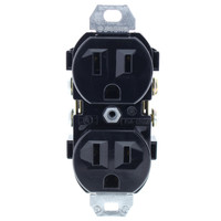 New Leviton Brown Commercial Grade Outlet Duplex Receptacle Straight Blade NEMA 5-15R 15A 125V NO EARS Bulk CR15