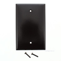 Eagle Brown Standard Grade Thermoset Plastic 1-Gang Mid-Size Blank Wallplate Cover 2029B