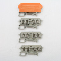 5 NEW Wago Din Rail Mount Terminal Blocks 4-Position 22mm 28-14AWG 10A for Pluggable Modules 280-628
