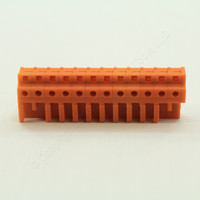 10 Wago Orange 12-Pole THT Angled Female Headers 0.6 x 1.0mm Solder Pin 232-272