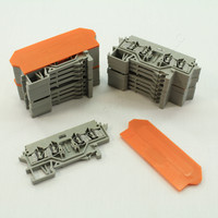 16 NEW Wago Din Rail Mount Terminal Blocks 4-Position 22mm 28-14AWG 10A for Pluggable Modules 280-628