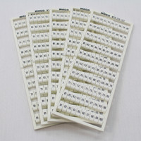 5 Wago White Colored Terminal Block Marker Cards 51-to-100 Horizontal WSB 209-507
