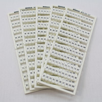5 Wago White Colored Terminal Block Marker Cards 51-to-100 Horizontal WSB 209-507