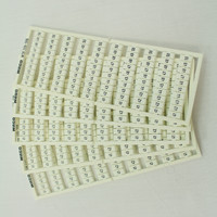 5 Wago White Colored Terminal Block Marker Cards 41-to-50 Horizontal WSB 209-506