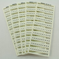 5 Wago White Colored Terminal Block Marker Cards 1-to-50 Horizontal WSB 209-566