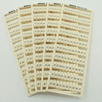 5 Wago White Colored Terminal Block Marker Cards 31-to-40 Horizontal WSB 209-505