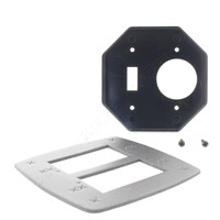 New Intermatic 2-Gang Waterproof Duplex/Round Receptacle 1-5/8" Dia Outlet Insert Plate WP210