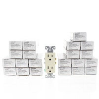 22 Cooper Almond Decorator Outlet Duplex Receptacle NEMA 5-15R 15A 125V 1107A Boxed
