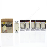 6 Cooper Almond TAMPER RESISTANT Single Pole Decorator Rocker Light Switch Receptacle Outlets NEMA 5-15R 15A TR7730A