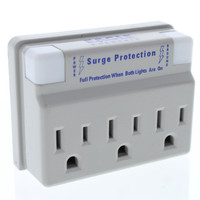 New Eagle Surge Computer Gray 3-1 Full Protection Adapter 15A 125V 2P3W 1183CG-K