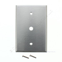 Eagle Stainless Steel Single Gang Over-Size Cable Telephone Wallplate Cover 3.5"W x 5.25"H 97896