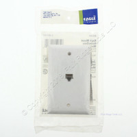 Eagle Single Gang Flush Mount Telephone Jack Wall Cover 8-Conductor 3532-8W