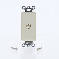 Cooper Almond Flush Mount 4-Wire Decorator Modular Telephone Jack Phone Wallplate 3560-4A