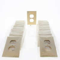 25 Cooper Ivory Mid-Size Receptacle 1G Plastic Wallplate Duplex Outlet Cover 2032V