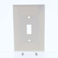 Cooper Lt Almond Thermoset Mid-Size LARGE 1-Gang Toggle Switch Wallplate Cover 2034LA