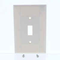 Cooper Lt Almond Thermoset Mid-Size LARGE 1-Gang Toggle Switch Wallplate Cover 2034LA