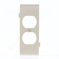 New Cooper Ivory Snap Together Duplex Receptacle Sectional Center Middle Thermoplastic Wallplate STC8V