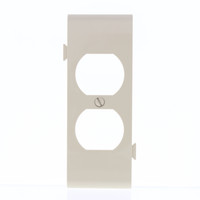 New Cooper Ivory Snap Together Duplex Receptacle Sectional Center Middle Thermoplastic Wallplate STC8V
