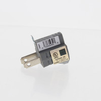 Cooper Gray Polypropylene Single Polarized Outlet Adapter with Grounding Lug 15A 125V 2-Pole 2-Wire 419GY