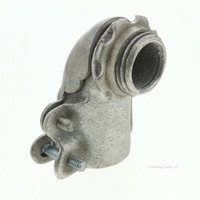 New Midwest Electric 1/2" 90-Degree Non-Insulated Conduit Connector Clamp 736