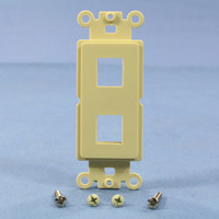 Cooper Ivory 2-Port 110 Style Decorator Mounting Strap Wallplate Cover 5522-5EV