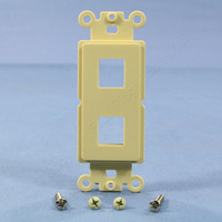 Cooper Ivory 2-Port 110 Style Decorator Mounting Strap Wallplate Cover 5522-5EV