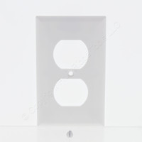 Eaton 1-Gang White Duplex Outlet Receptacle Cover Plastic Wallplate 2132W