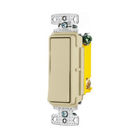 Hubbell Ivory Decorator Rocker Wall Light Switch Single Pole 15A RSD115I