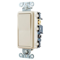 Hubbell Lt Almond Decorator Rocker Light Switch 4-Way 15A Residential RSD415LA