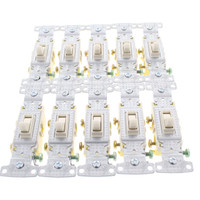 10 Hubbell Framed Lt Almond Single Pole Toggle Light Switches 15A 120V RS115LA