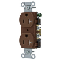Hubbell Brown Commercial Tamper Resistant Receptacle Outlet 20A BR20TR