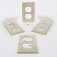 10 Cooper Almond 1-Gang Duplex Outlet Receptacle Cover Standard Wall Plate 2132A