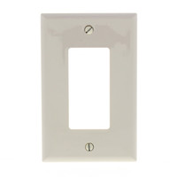 Eaton Lt Almond Decorator UNBREAKABLE Mid-Size Wallplate Rocker GFCI Cover PJ26LA