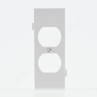 New Cooper White Snap Together Duplex Receptacle Sectional End Thermoplastic Wallplate STC8W