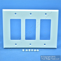 Leviton White 3-Gang Decora Unbreakable Midway Nylon Wallplate GFI GFCI PJ263-W