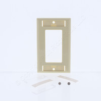 Pass and Seymour P-Line Ivory STANDARD Size 1-Gang Decorator GFI GFCI Cover Thermoset Plastic Wallplate PS26-I