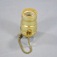 Eagle Electric Pull Chain Light Socket Brass Lampholder Standard 1/8" IPS 27tpi 960ABD